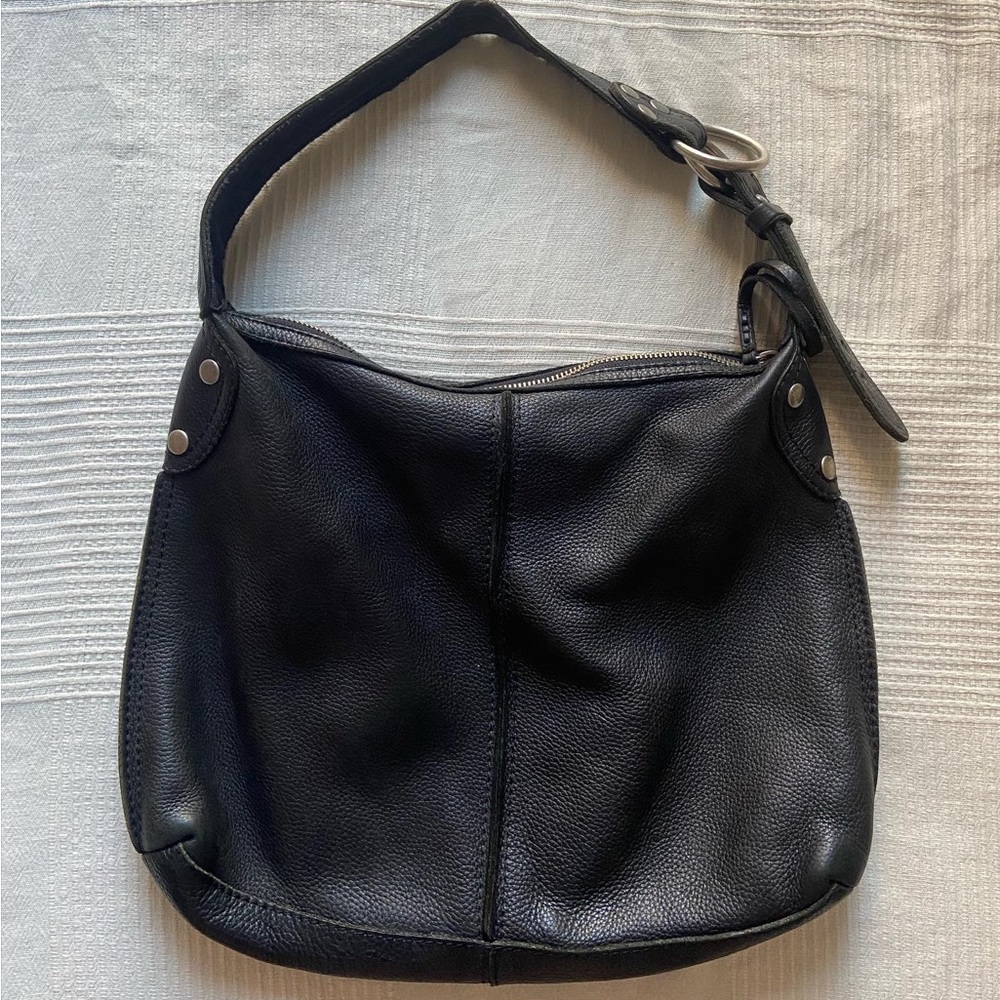 Lucky Brand Black Hobo Bag Soft Leather Casual